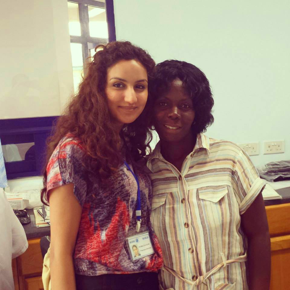 Fatima with her supervisor | Pharmacy in Ghana