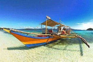 Traditional fishing boat in the Philippines