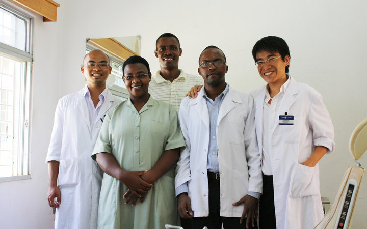 Dentistry students with their supervisors in Arusha, Tanzania