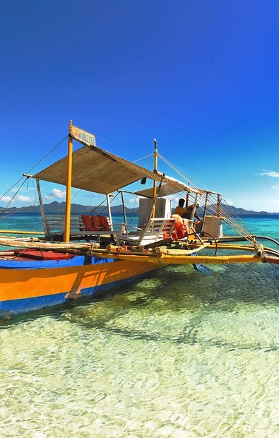 Traditional fishing boat in the Philippines